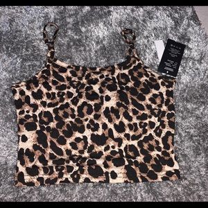 Cheetah Print cropped tank